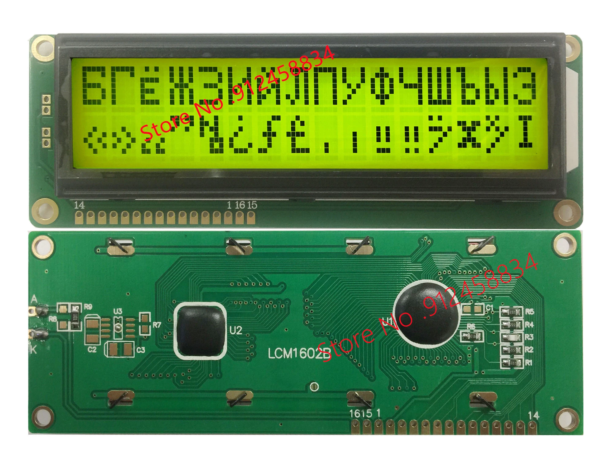 كبير كبير 16x2 1602 الروسية Cyrillic الخط شخصية شاشة الكريستال السائل STN الأزرق Cmpatible WH1602L-TMI-CT السفينة حرة