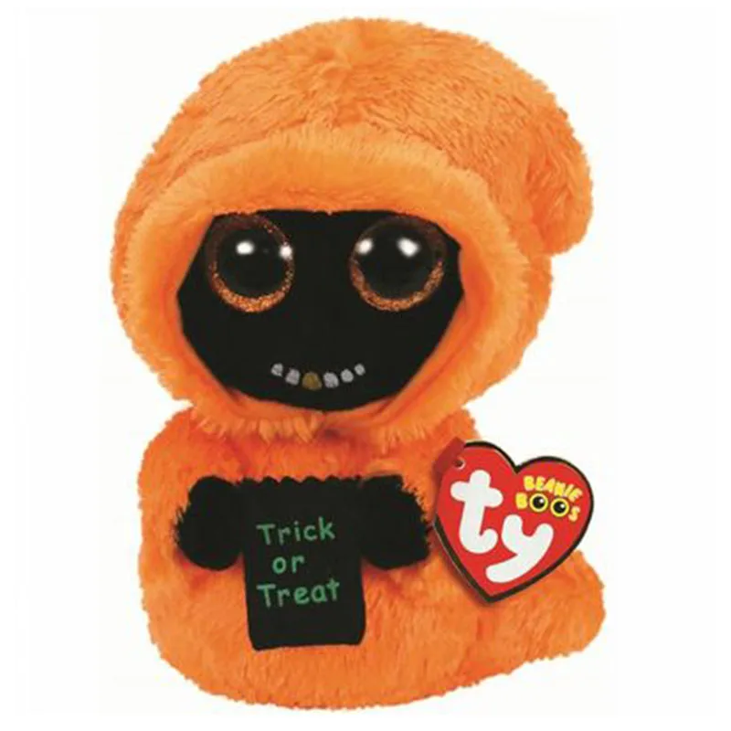 Ty Beanie Boos Big Eyes Halloween Series  Plush Stuffed Toys Reaper Spider Bat Mummy Monster Ghost Doll Child Holiday Gifts 15CM