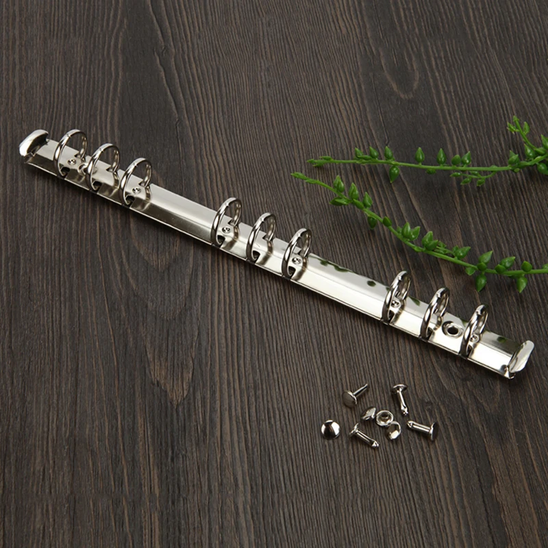 High Quality Metal Binding Clips Sliver Binder Clip Loose-leaf Binder File Folder Hoop DIY Album Scrapbook Circle Ring Binders