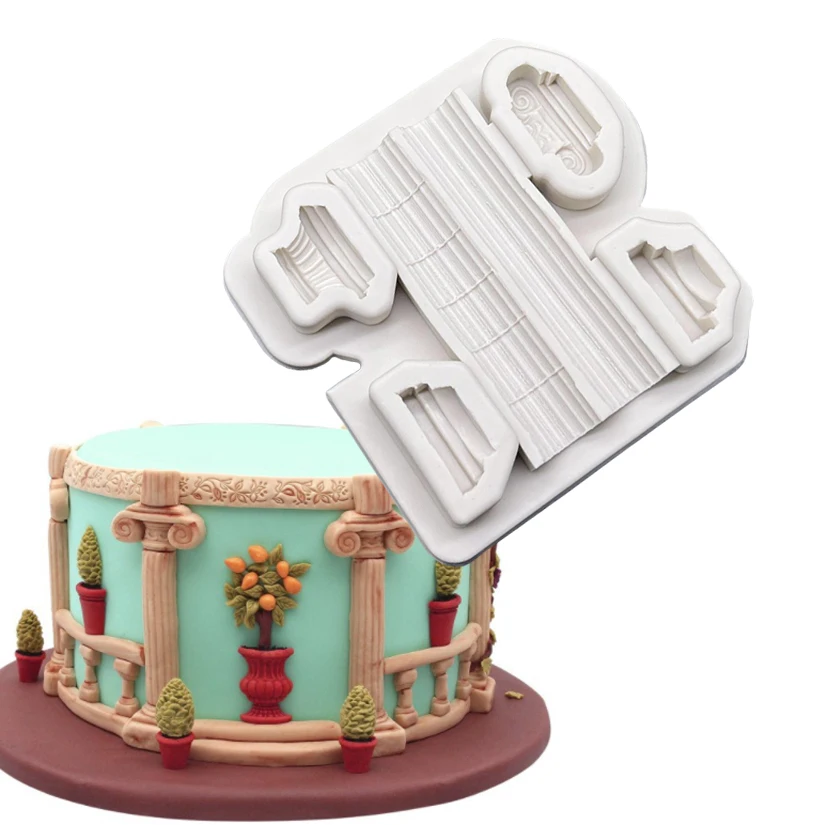 Römischen Spalte Silikon Sugar Mold Harz Werkzeuge Cupcake Backform Fondant Kuchen Dekorieren Werkzeuge