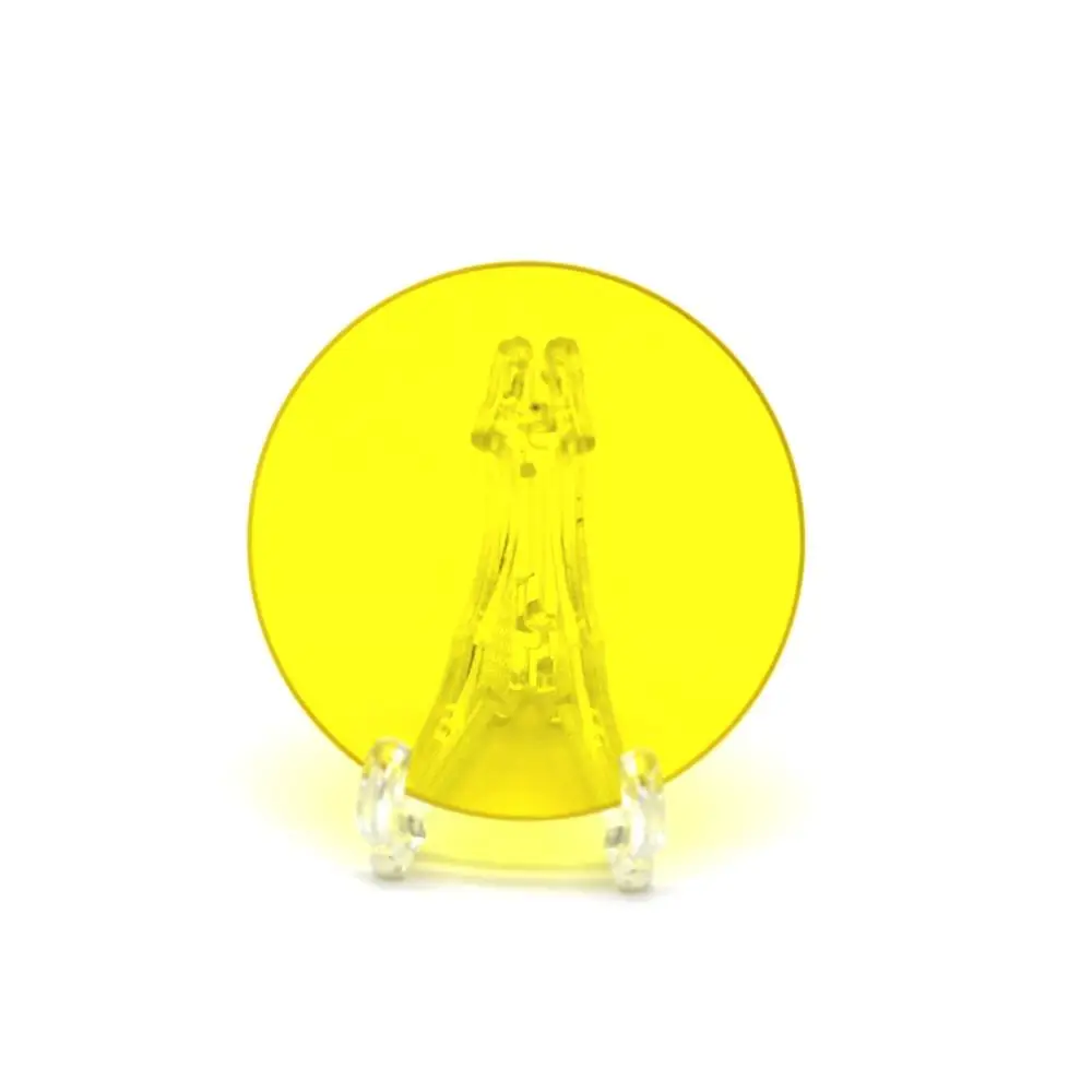 each two pieces diameter 30mm and 1mm thickness type JB460 and JB470 yellow color filter glass