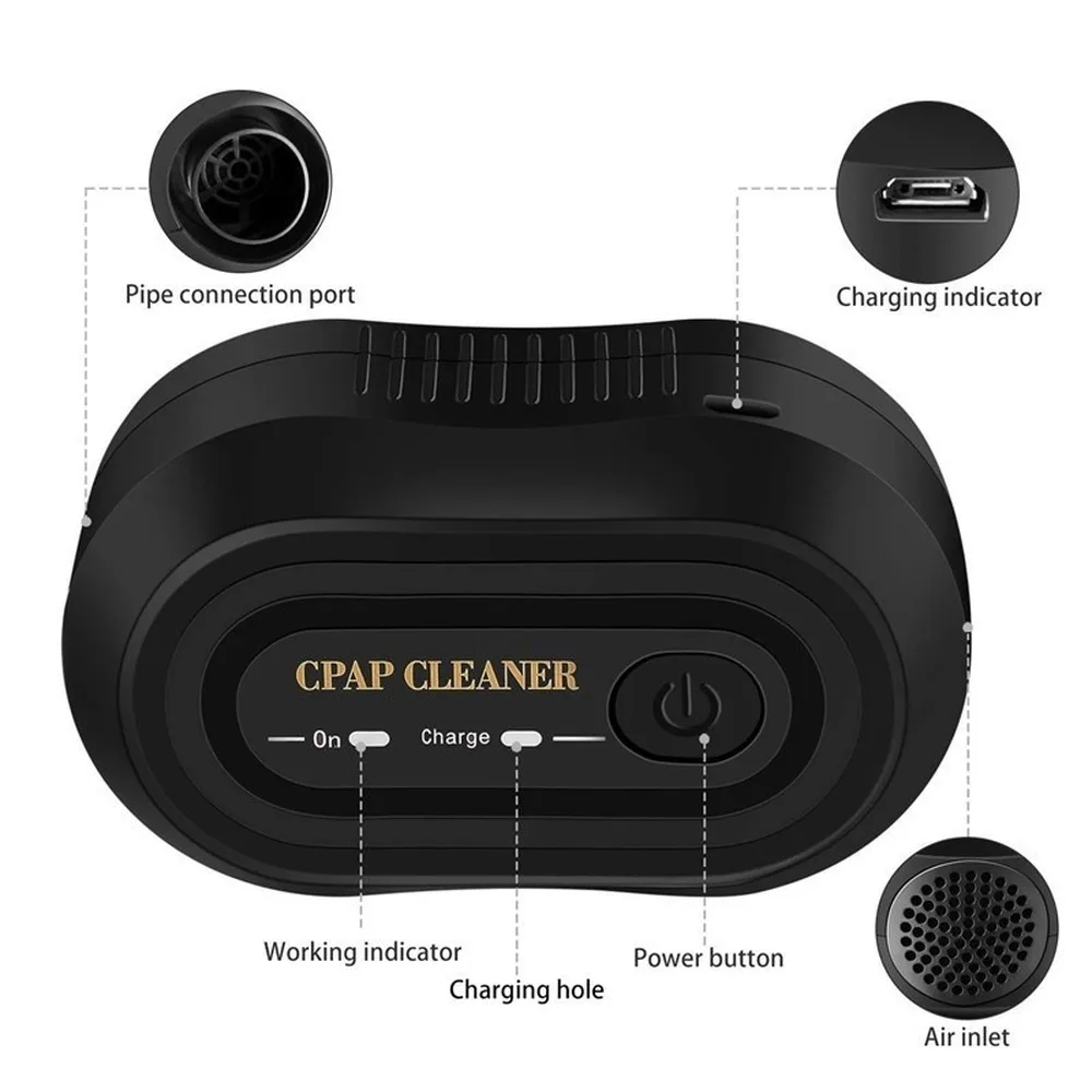 CPAP Cleaner Disinfector- Portable Cleaning Machine for Sleeping Mask Tubing Heated Hose Pipe Ventilator Accessories