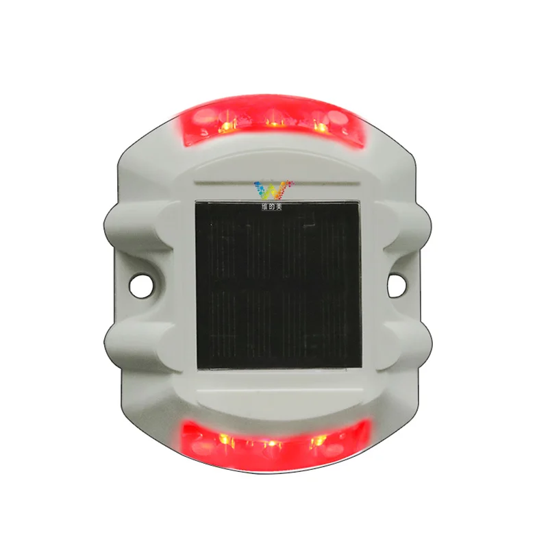 Luz de advertencia de muelle de cubierta de camino de tierra reflectante, luz LED alimentada por energía Solar, modo estable, carcasa blanca, nuevo