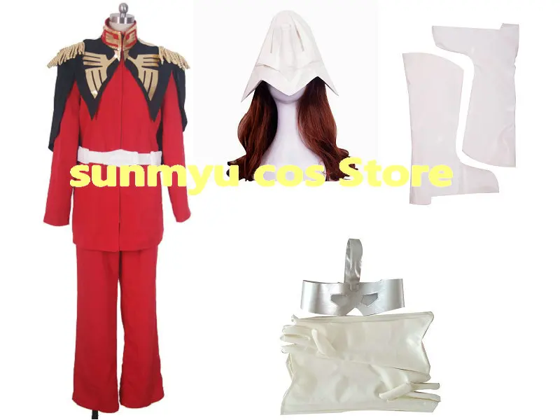 Mobile Suit Gundam Char Aznable Uniform Cosplay Costume,Custom Size Halloween Wholesale Good Quality