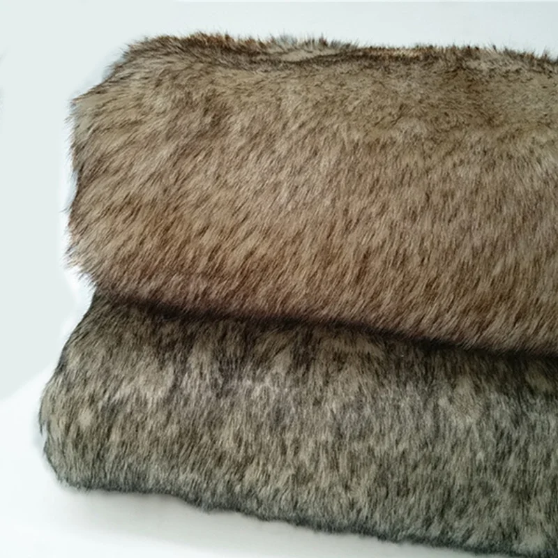 29x21cm Hair Tip Dyed Coffee Imitation Rabbit Fur Artificial Fur Plush Fabric For DIY Quilting Clothing Toy Accessories