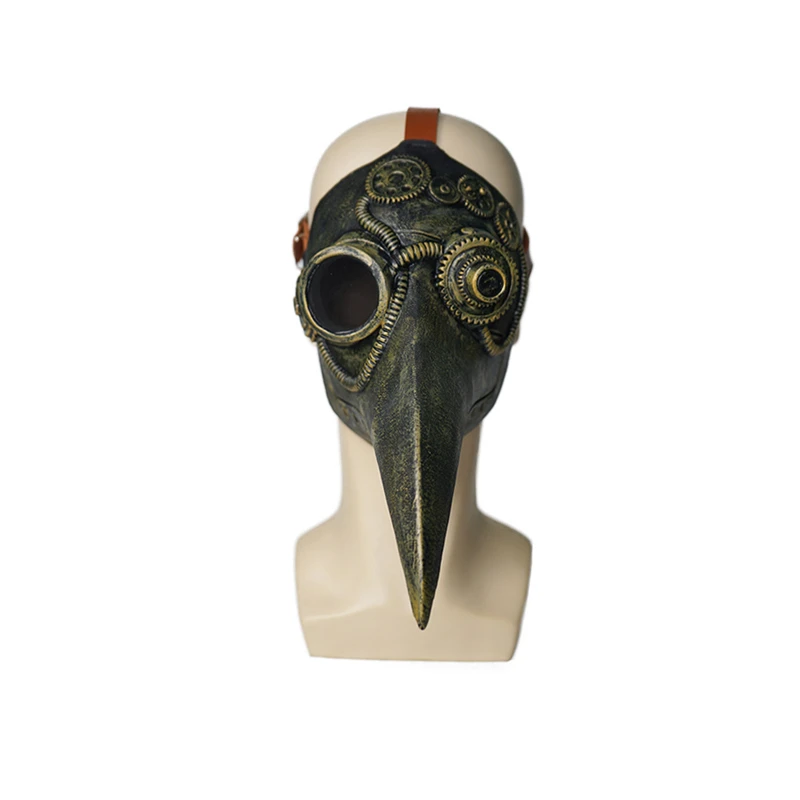 Snailify Funny Medieval Steampunk Plague Doctor Bird Mask Costume Gothic Beak Latex Masks Adult Halloween Event Party Props