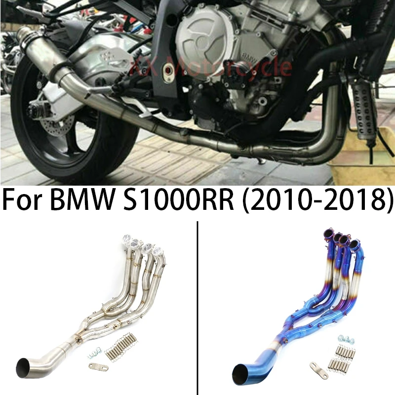 60mm Motorcycle Exhaust Front Pipe Muffler Middle Link Connect Pipe For BMW S1000RR S1000R 2010-2018 Muffler Stainless steel