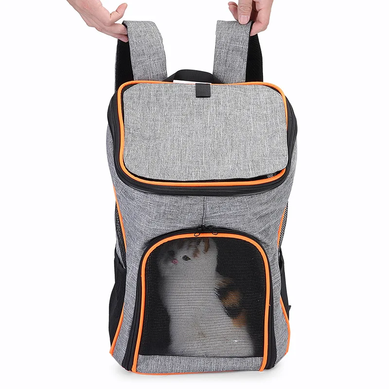 

Foldable Pet Bag Carrier Backpack Small Dog Cat Outdoor Travel Carrier Packbag Portable Zipper Mesh Pet Out Bag Cat Backpack