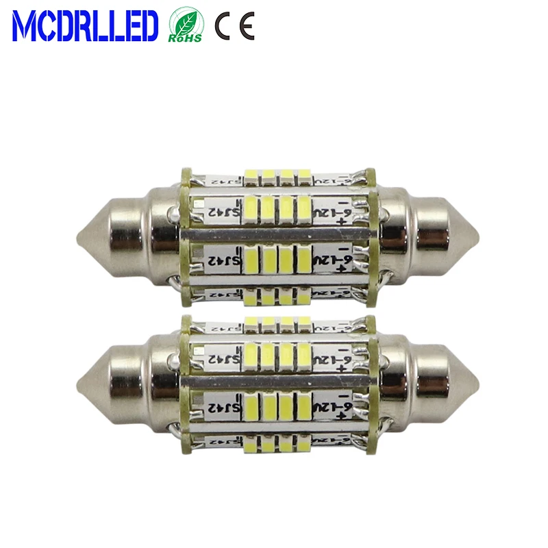 

Mcdrl led 2 шт. 42 мм гирлянда C5w C10w автомобисветильник лодка семафора сигнальный свет стробоскоп 2,5 Вт белый 6 в 12 В Автомобильный светодиодный источник