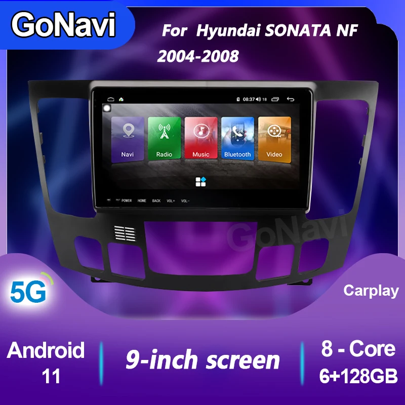 

Автомагнитола GoNavi для Hyundai Sonata NF Авто AC Android видео центральный мультимедийный Dvd-плеер GPS навигационный экран MP5 2008-2010