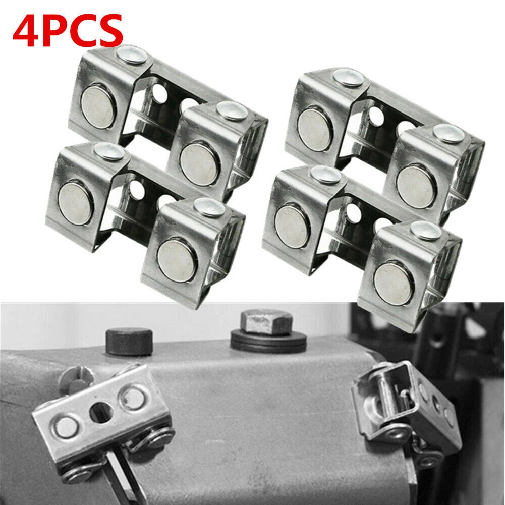 4pcs V-shape Welding Jig Adjustable Magnetic Welding Clamps V-Pads Fixture Holder Strong Welder Hand Tool