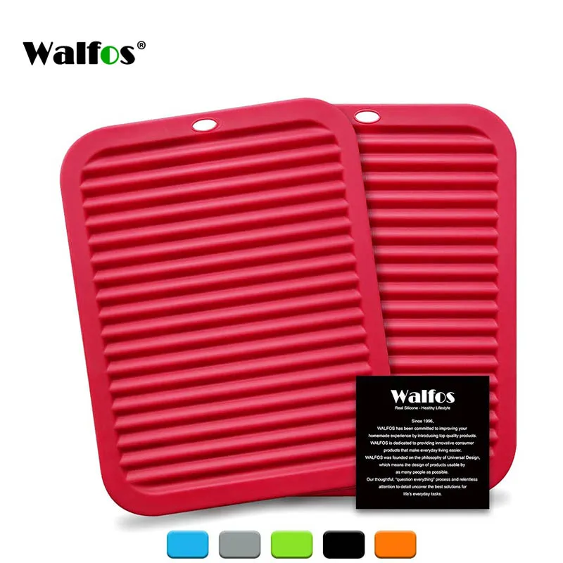 

Walfos Multi-Purpose Versatile Trivet Mat Flexible Silicone Hot Pad Silicone Trivets Heat Resistant For Hot Pots and Pans