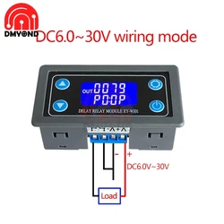 WJ01 LED Digital Time Delay Relay Module Programmable Timer Relay Control Switch Timing Trigger Cycle with Case 0.01sec-9999 min