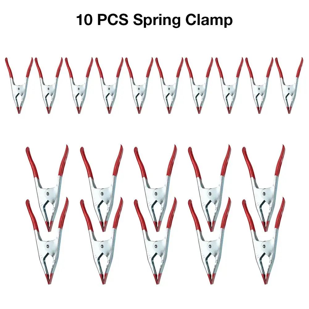 

10 шт. пружинный зажим А-образный крокодиловый зажим сверхмощный металлический зажим 4 дюйма/6 дюймов с наконечниками с покрытием из ПВХ ручные инструменты «сделай сам»