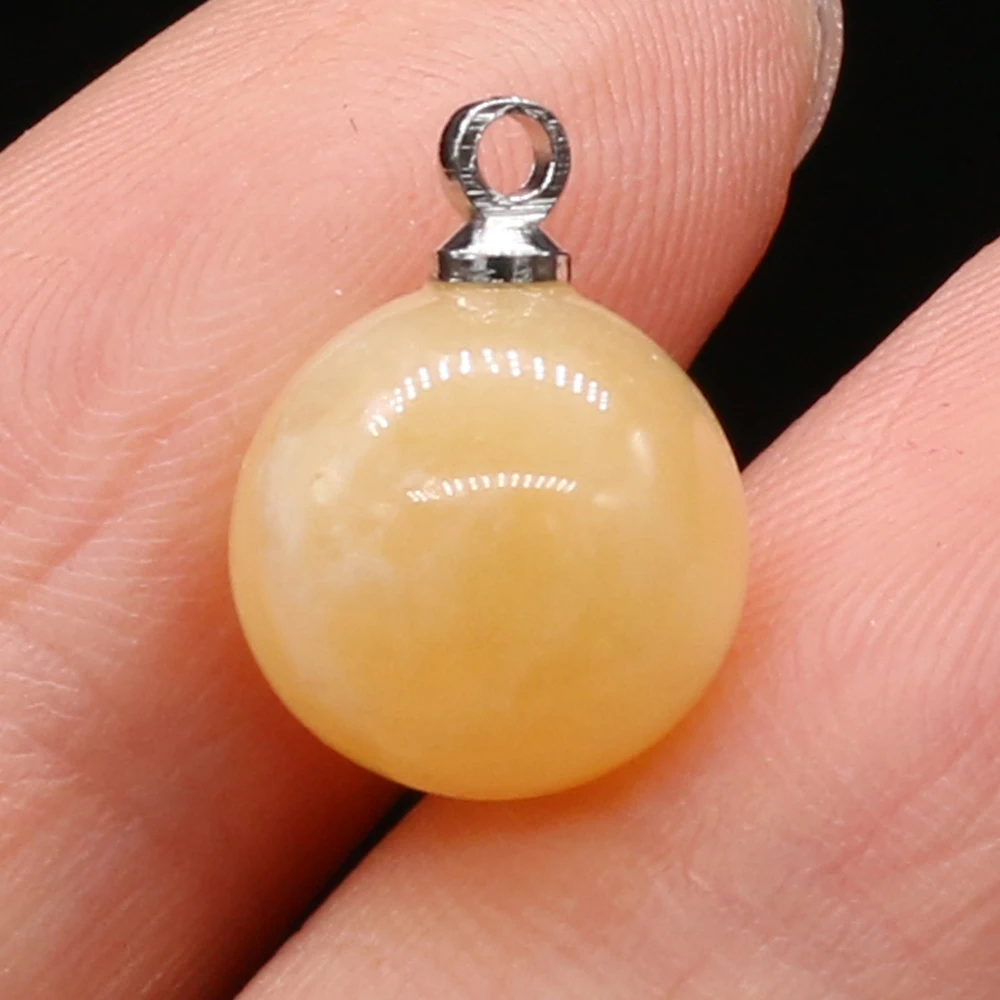 5pcs Natural Stone Agates Crystal Quartzs Damation Jaspers / Amethysts Pendant for Necklace Earring or Jewelry Making Size 10mm