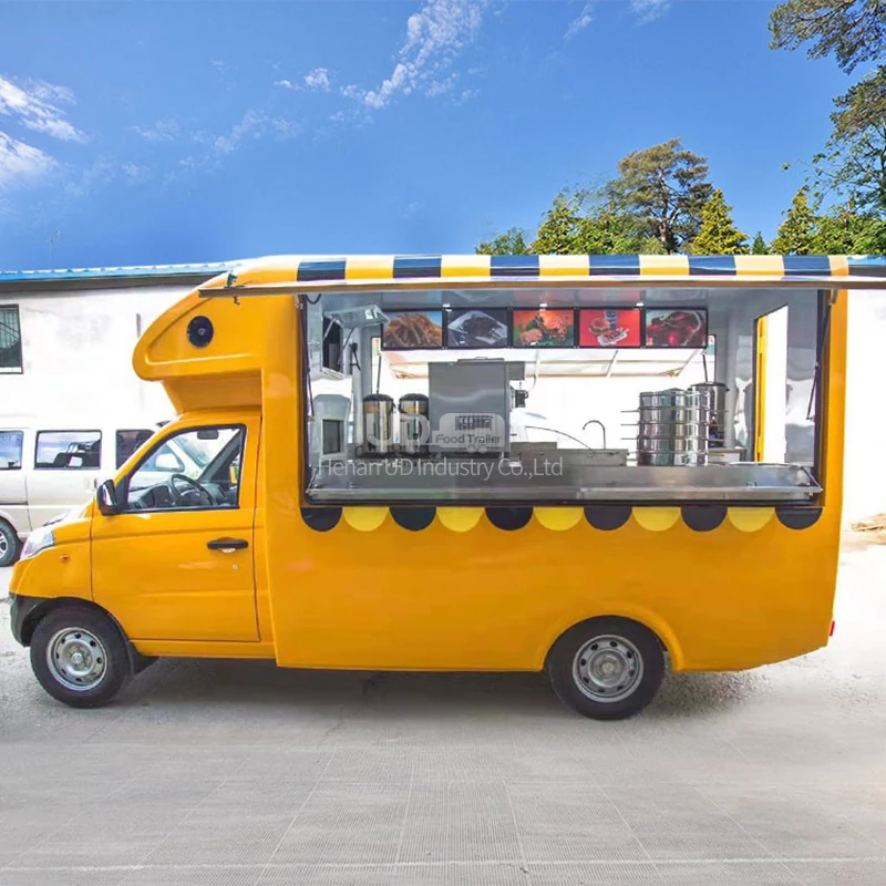 Tamanho personalizado movel cozinha loja de comida sorvete carrinho de comida caminhão de negócios