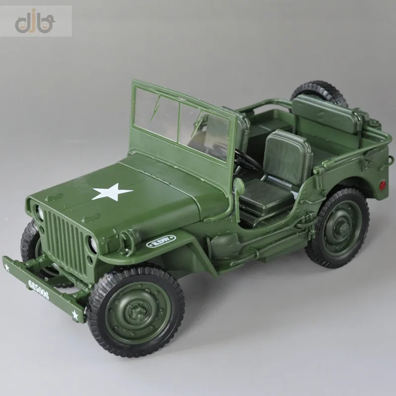 1:18 Diecast Military Metal Model Toy  Willys For Collections