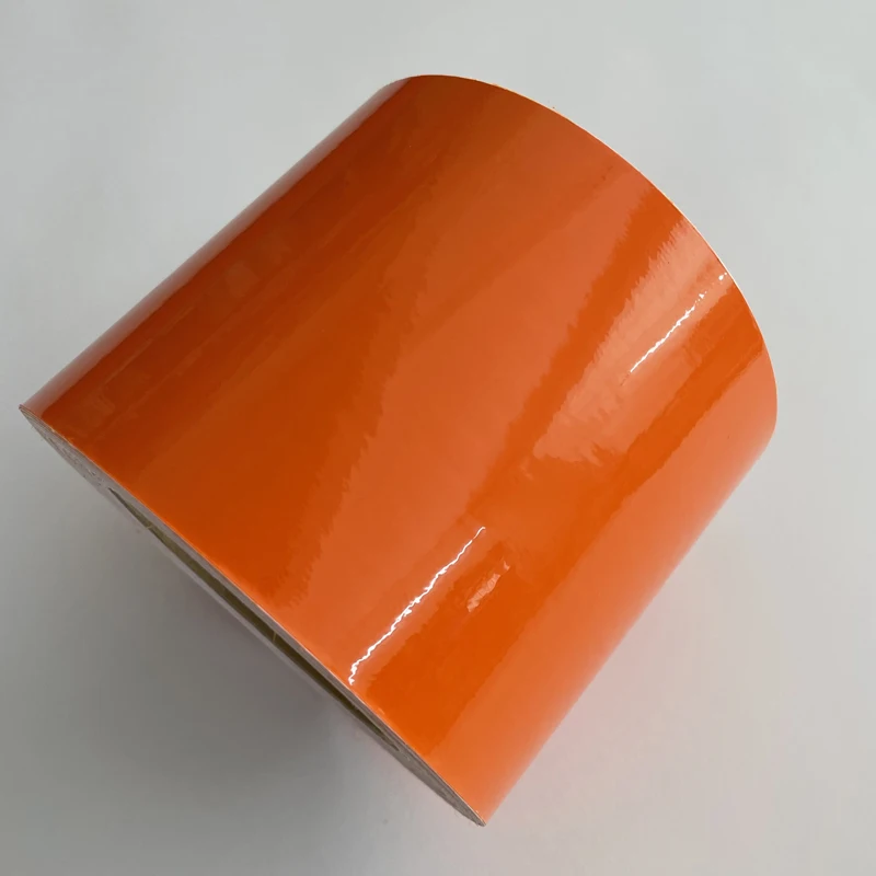Rollo de envoltura de vinilo brillante con tecnología de liberación de aire, pegatinas adhesivas, calcomanías, negro, rojo, blanco, Azul, Naranja,