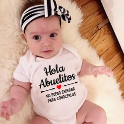 Hola Abuelita Newborn Bodysuit Spanish Pregnancy Announcement To Grandma Toddler Infant Jumpsuit No Puedo Esperar Para Conocerte