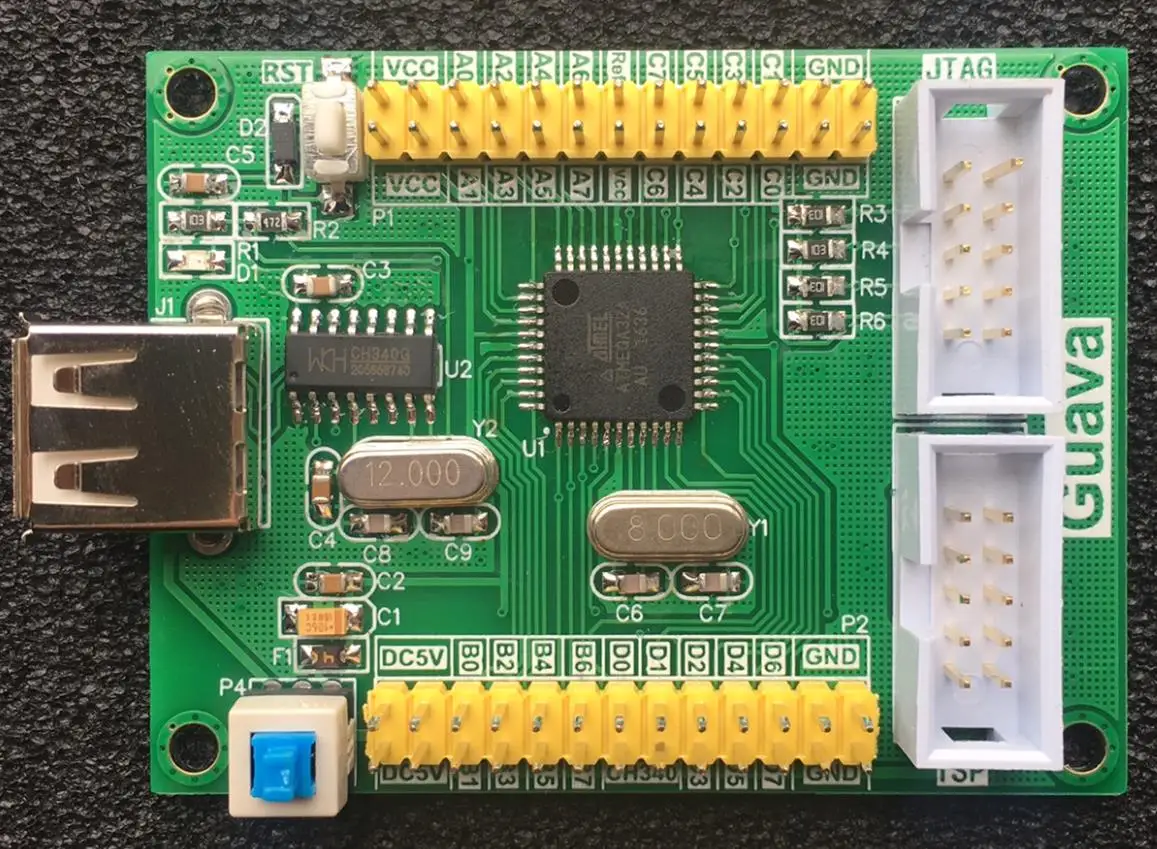 Atmega32A-Placa de desarrollo de sistema mínimo, placa de desarrollo Atmega32, AVR, placa de desarrollo del microcontrolador