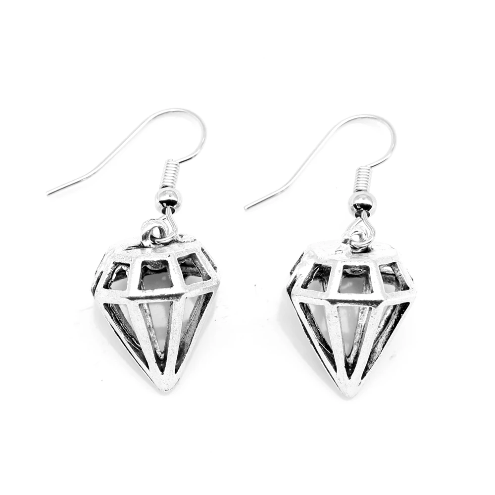 1 Pair 15X19mm Cutout Diamond Drop Earrings Jewelry Earrings Earrings  Korean Earrings Earnings