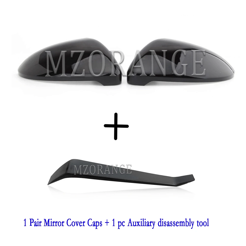 Rear View Mirror For VW For Golf 7 MK7 7.5 For GTI Door Side Mirror Housing Covers Carbon Fiber/Black Cover Car Accessories