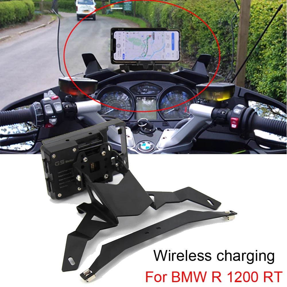 

New Motorcycle For BMW R 1200 RT -2009 R1200RT 2010-2013 Navigation Bracket GPS Navigator USB Charging Phone Holder 2014-2019