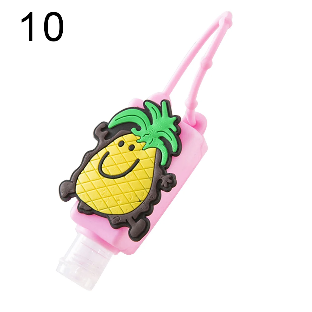 Hand Sanitizer Silicone Bottle Holder 30ml Cartoon Fruit Ice Cream Shape Water-Free Hand Sanitizer Bottle Holder SEC88