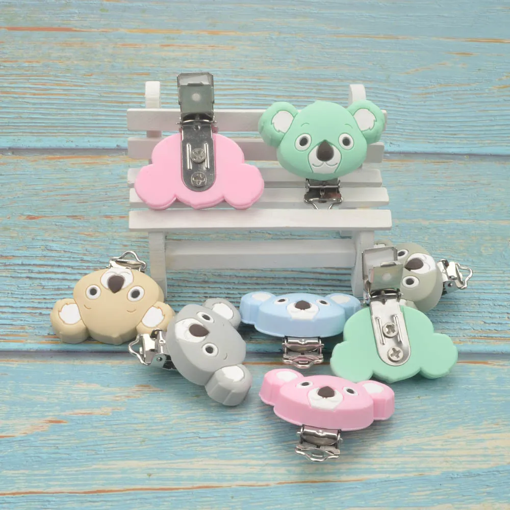 LOFCA 1PC Silicone Koala  Clips  jewelry creation clip Pendant Tools Multi Colors clips for  Necklace Jewelry Accessories