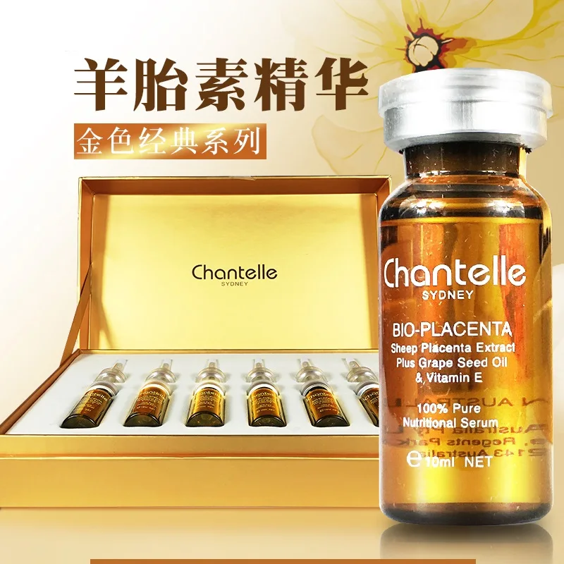 Australia Chantelle Gold BioPlacenta Serum 10ml Pure Ovine Placenta Grape Seed VE for Age Spots Pigmentation Scars Skin Radiance