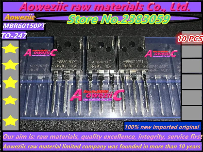 صمام ثنائي شوتكي جديد مستورد 2017 + 100% من Aoweziic أصلي MBR60150PT 60A 150 فولت MBR60200PT 60A 200 فولت TO-247
