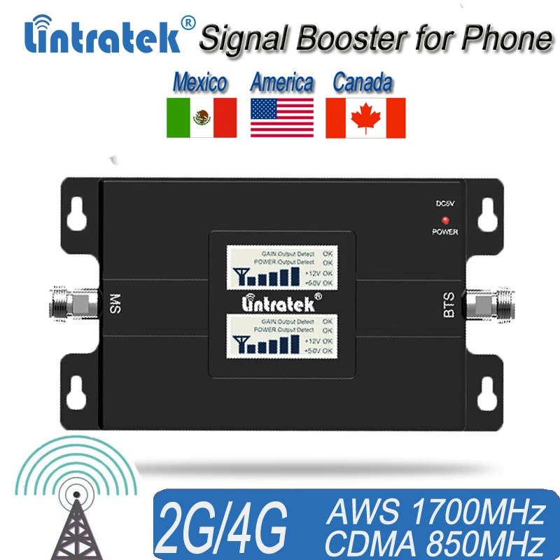 Home use 2G 4G Signal Repeater 850MHz 1700/2100MHz UMTS Signal Booster for United States and Canada #30