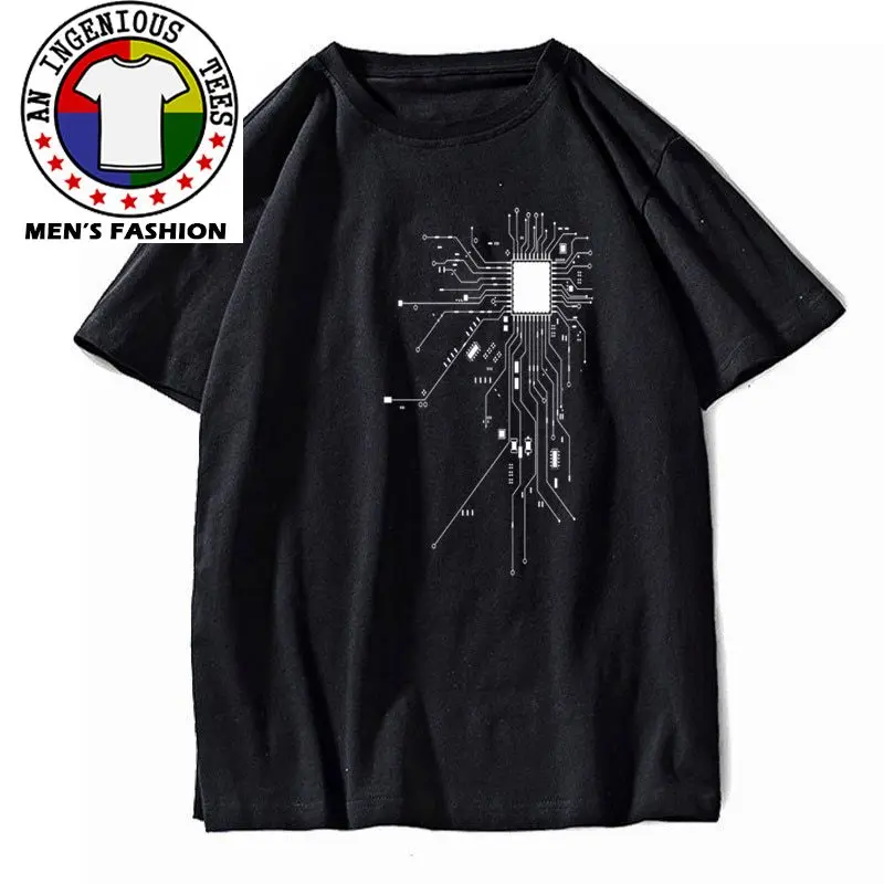 Мужская футболка с круглым вырезом, свободного покроя