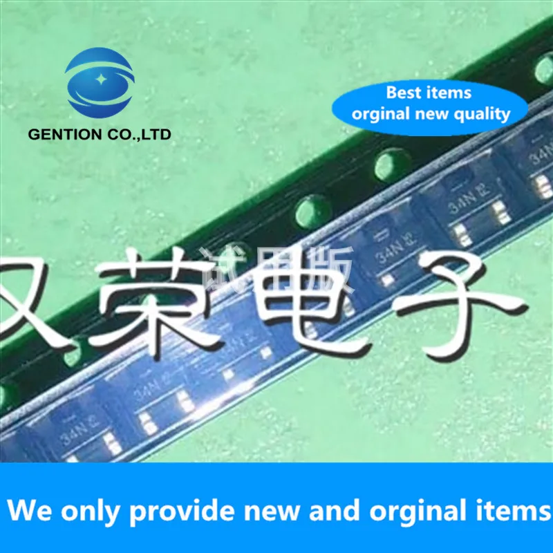 50PCS 100% New original Field effect MOS tube DMN3404L-7 N-channel 30V 5.8A package SOT23 silk screen: 34N