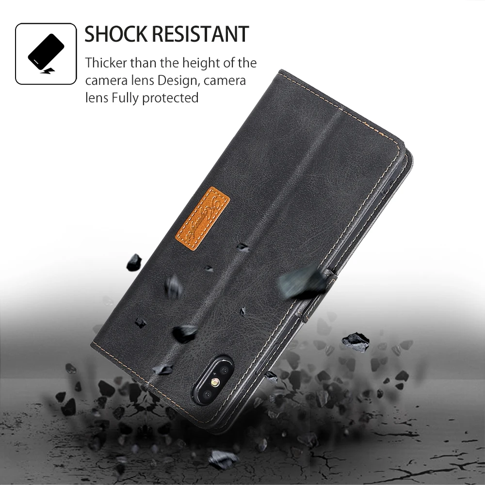 Wallet Cover Flip Case for OPPO R11S R15 A5 2025 Pro A6X A5X A80 Cases Kickstand Coque Card Slot Shell  Luxury Case Hard Shell