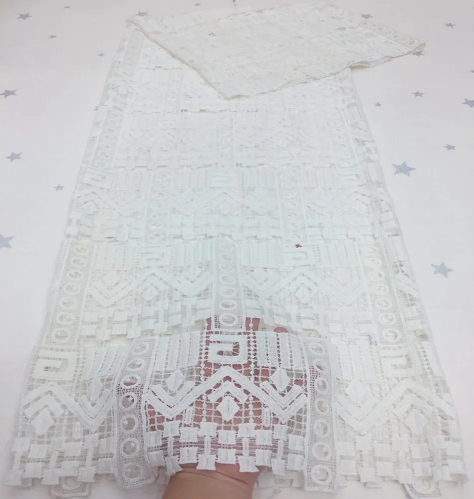 New Arrival high quality african cord lace fabric,chemical lace water soluble guipure lace fabric for wedding TS9635