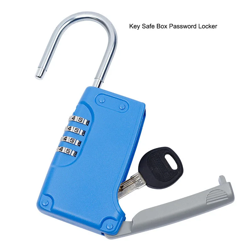 Free Installation Key Safe Padlock Hidden Key Storage Box, Security Password Locker Stainless Steel Key Box For Home Company