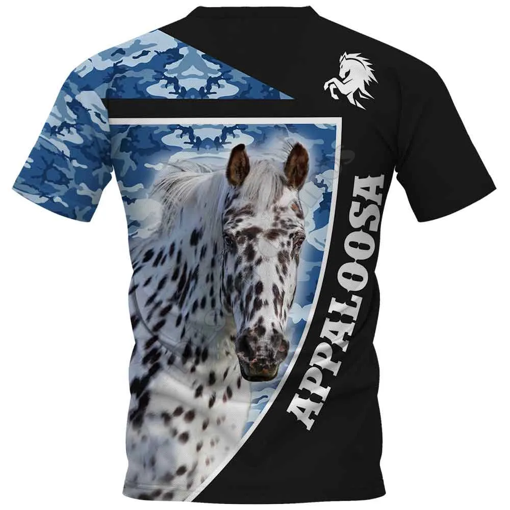 Appaloosa 3D Printed t shirts women for men Summer Casual Tees Short Sleeve T-shirts Funny Animals Short Sleeve 02