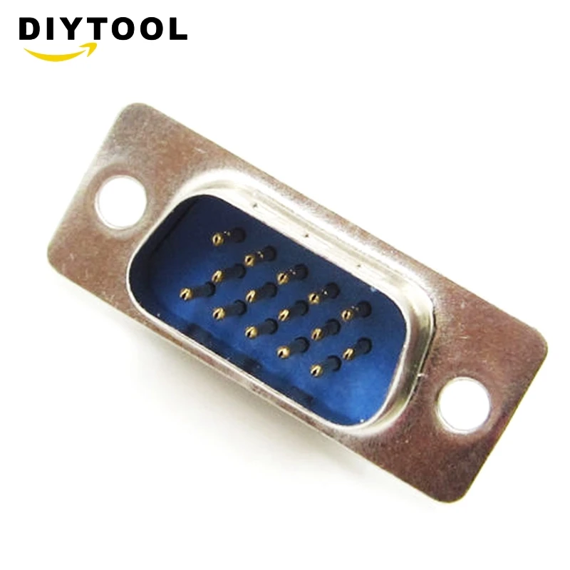 10 piezas DB15 Jack VGA 3 filas 15Pin D-SUB cable tipo soldadura DIY conector de enchufe