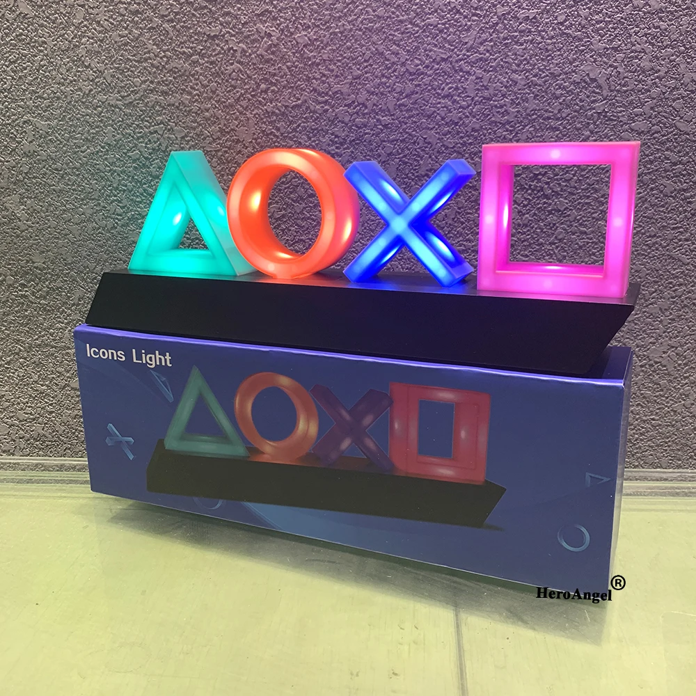 Controle de voz para ps4, playstation, iluminação colorida, comercial, controle de voz