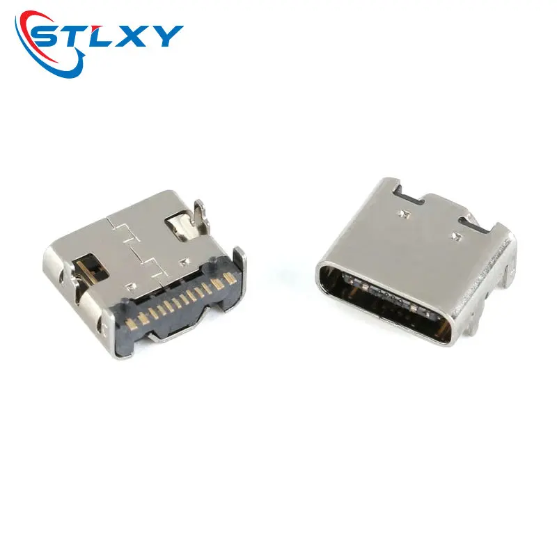 10PCS SMT USB 3.1 Type-C 16Pin Female Connector For Mobile Phone Charging port Charging Socket Tow feet plug