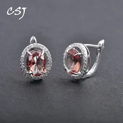 CSJ Elegant Diaspore Zultanite Earrings Sterling 925 Silver for Women Lady Wedding Engagment Party Jewelry Gift
