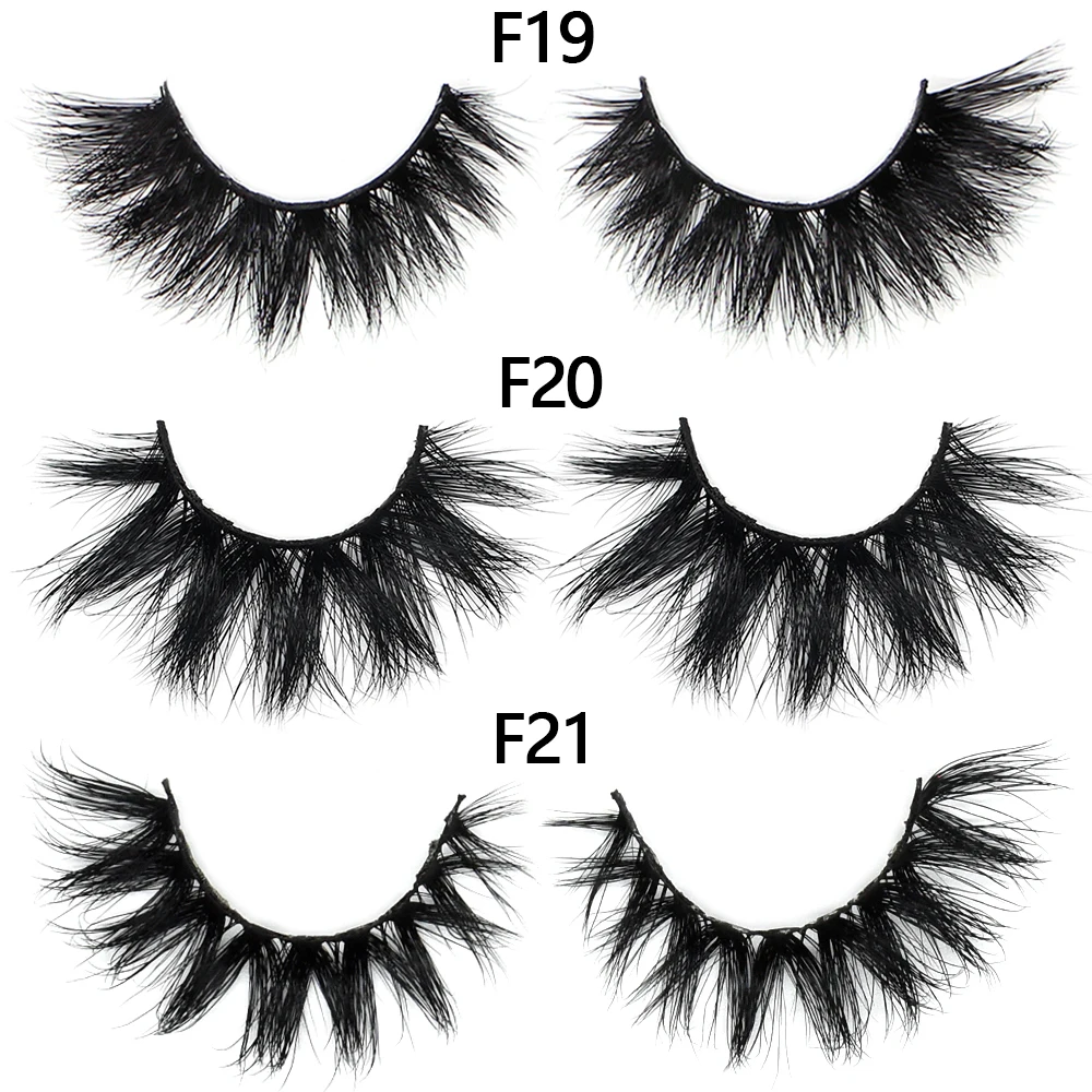 FOXESJI Nerz-Wimpern Flauschige Dramatische Wispy Kreuz-Falsche Wimpern Streifenwimpern Verlängerung Natürliche Weiche 3D Nerz-Wimpern Make-up – Detail 17