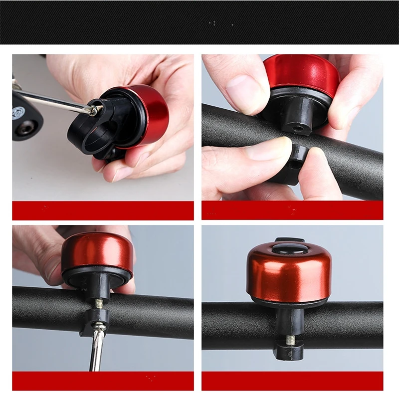 Mountain Bike Bell จักรยานแหวน Horn Handlebar Loud โลหะผสมนาฬิกาปลุกทนต่อการกัดกร่อนโลหะผสมฮอร์นจักรยาน