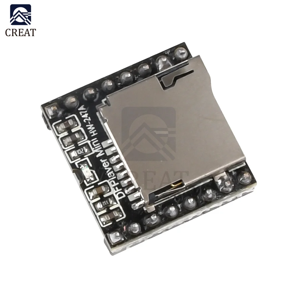 DFPlayer Mini MP3 DF Player Module Board MP3 Audio Voice Decode Board For Supporting TF Card U-Disk IO/Serial Port/AD