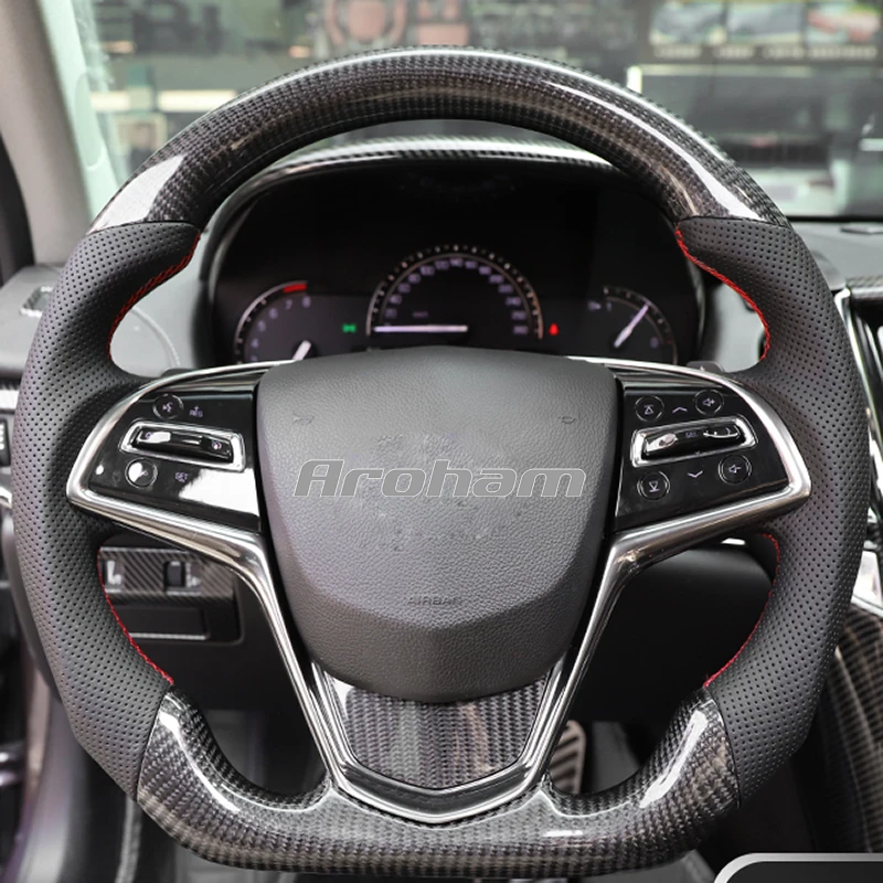 

Руль из углеродного волокна и кожи для Cadillac ATSL CT5 XT5 XT4 CT6 XT6 CT4 CTS SRX Escalade 2010 2013 2015 2017 2018 2020