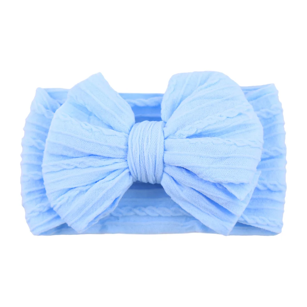 Solid Cable Bow Baby Headband, Kids Hair Accessories