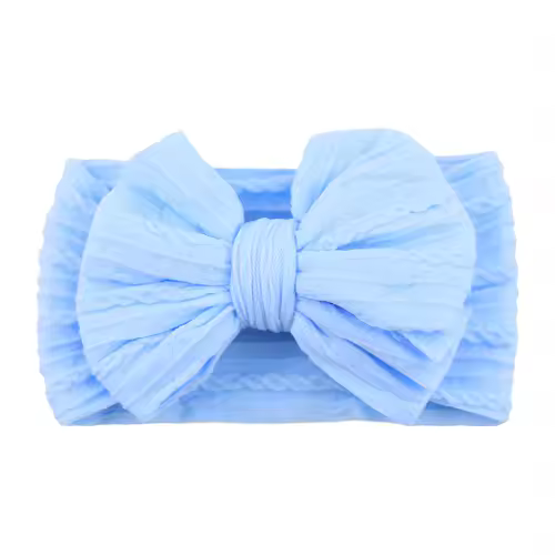 Solid Cable Bow Baby Headband for Child Nylon Layers Headwear Kids Elastic Turban Headwraps Newborn Boys Girls Hair Accessories - Image 7