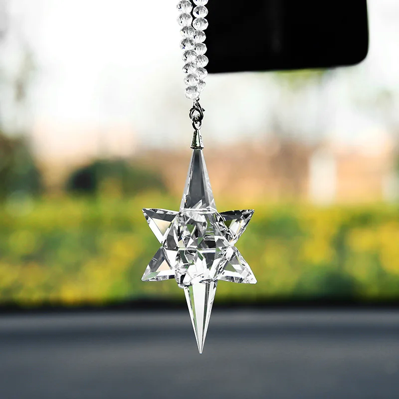 Crystal Meteor Hammer Fashion Pendant Glass Car Hanging Ornament Party Hanging Dangle Christmas Decor Home Wedding Decor