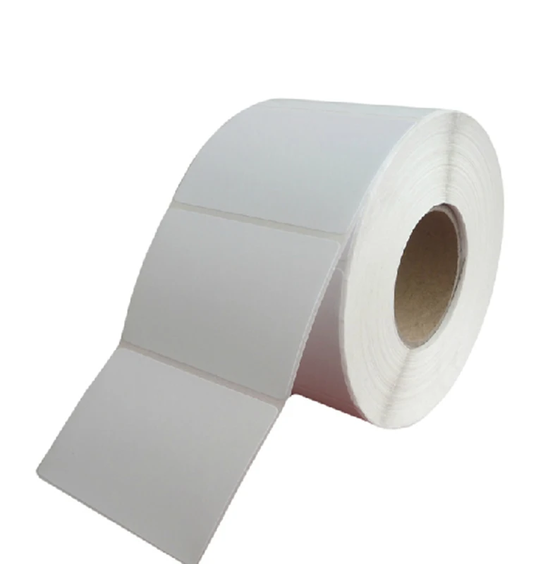 1 Roll Coated Paper Self-Adhesive 30-100MM Width Label Barcode Label Printing Sticker Clothing Tag Blank Paper With Carbon Belt